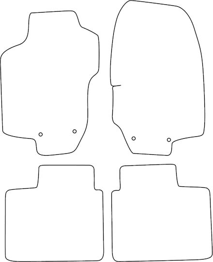 Set Covorașe Velur Potrivite Lancia Lybra 1999-2006 Cu Margine Albastră