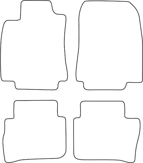 Set Veloursmatten Passend Für Nissan Tiida I 2007-2012 Blaue Kante
