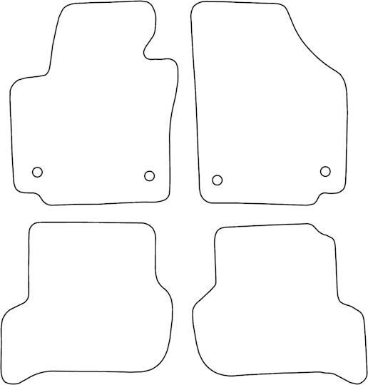 Velours Fußmatten Für Seat Altea XL 2004-2015 Rote Kante
