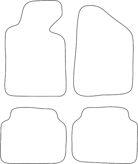 Set Velour Mats Matching Renault Safrane 1996-2002 Black Edging