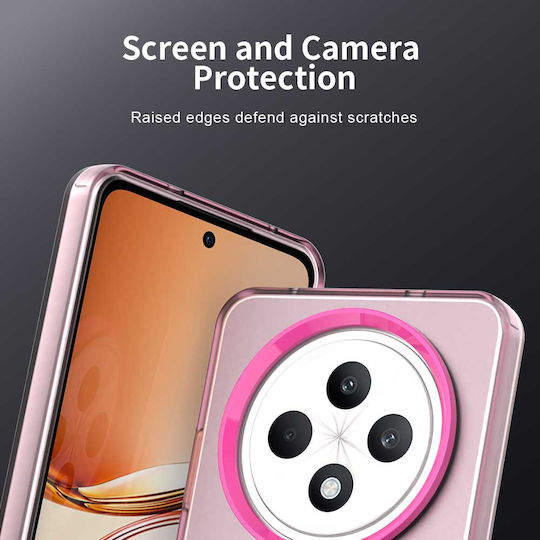 Techsuit Umschlag Rückseite Kunststoff / Silikon Rosa (Galaxy A40Oppo A60)