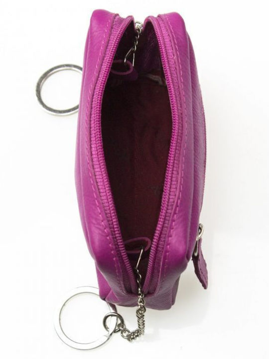 Small Leather Women's Wallet Classic with RFID Fuchsia