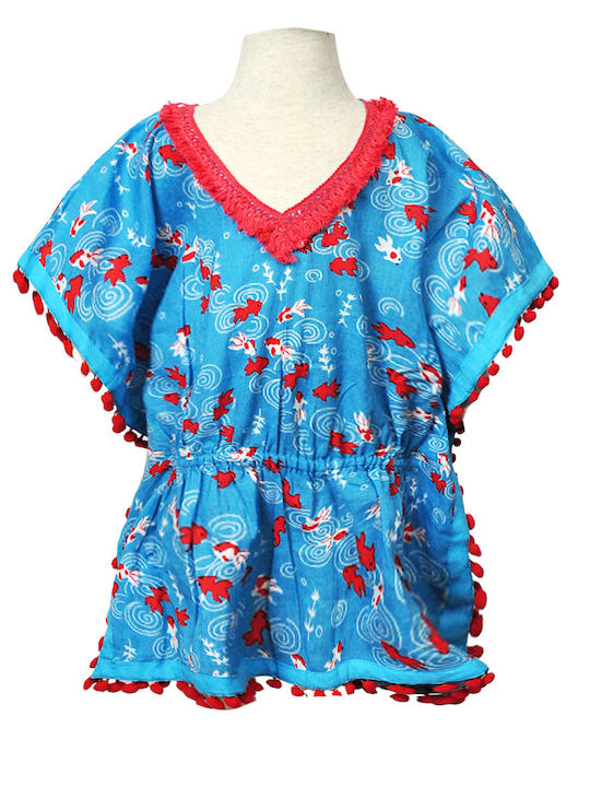 Kinderkleid Blumen Green