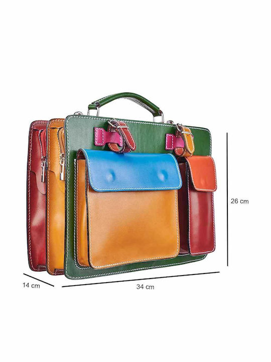 Leder Damentasche Handtasche Grün