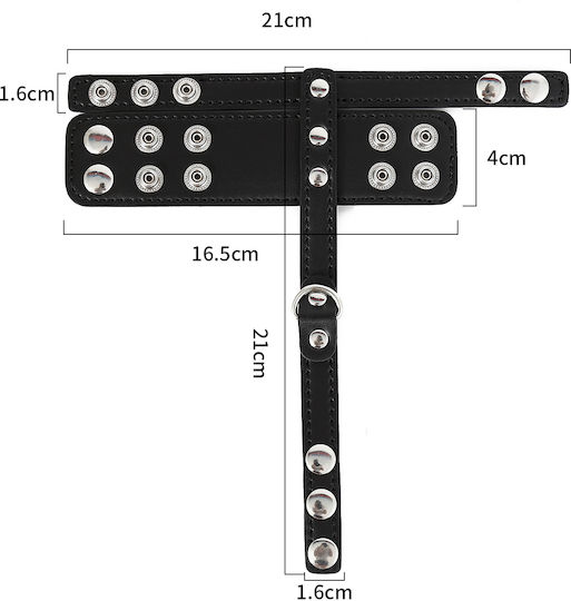 Leder Penisring mit Hodenfesselriemen