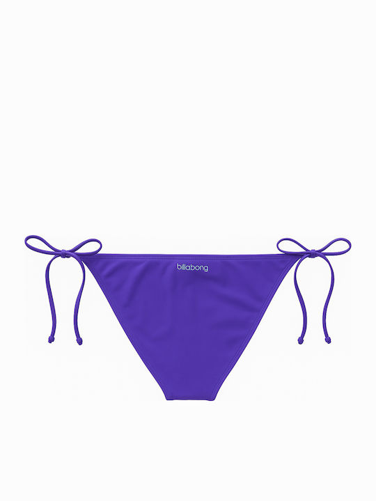 Leia Basic Tie Bikini Slip with Ties Purple