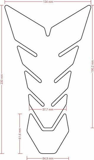 Стикер за резервоар Cgbe14p Universal Tankpad Print