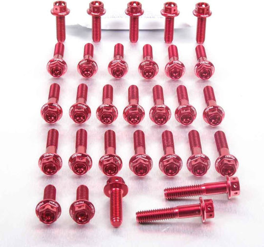 Hexagon Aluminium Engine Bolts Kit Race Spec Mt-07 Eya186hxrse Silver Pro Bolt