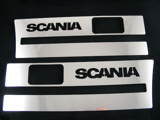 Decorative Step Sign Scania R Stainless Steel 440mm140mm1mm Set of 2 Pieces