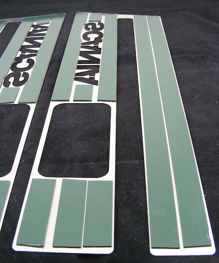 Decorative Step Sign Scania R Stainless Steel 440mm140mm1mm Set of 2 Pieces