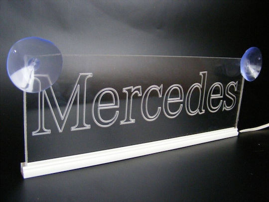 Decorative Cabin Sign Red Led 12v24v Mercedes 250mm90mm6mm Cable 15m Plug Lighter Socket