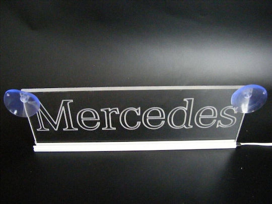 Decorative Cabin Sign Red Led 12v24v Mercedes 250mm90mm6mm Cable 15m Plug Lighter Socket