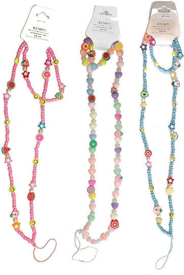 Κορδόνι Κινητού Πολύχρωμο Faces-fruits 25cm Light Blue