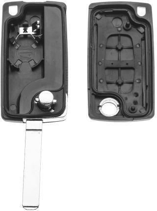 Foldable Car Key Shell with Blade with 2 Buttons Type for Peugeot