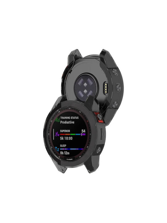 Defense Frame Carcasă de Silicon în culoarea Transparent pentru Garmin Fenix 7X, 7X SOLAR