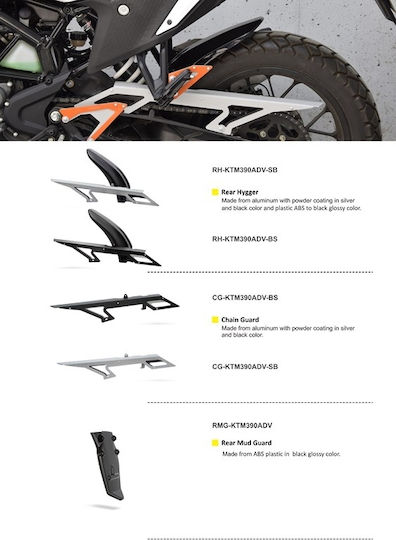 C-Racer Motorcycle Chain Guard KTM 390 Adventure Black