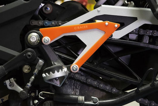 C-Racer Motorcycle Footpeg Protectors KTM 390 Adventure Orange