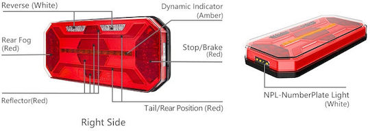 Kamar Trailer Lights Set LED 12V 2Stück