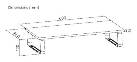Powertech Desktop Stand Monitor up to 32" (PT-1444)
