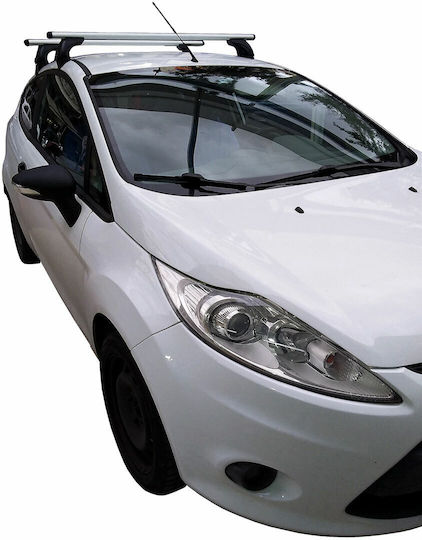 Nordrive Aluminum Car Roof Bars for Ford Fiesta 3D 2008-2017 Set with Roof Rack Legs MΠ.FFIESTA.20