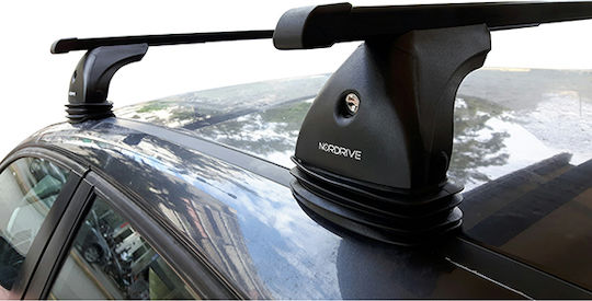 Nordrive Car Roof Bars Metallic for BMW Series 1 5D 2007-2013 Set with Roof Rack Legs M.P.BMW.E87.03