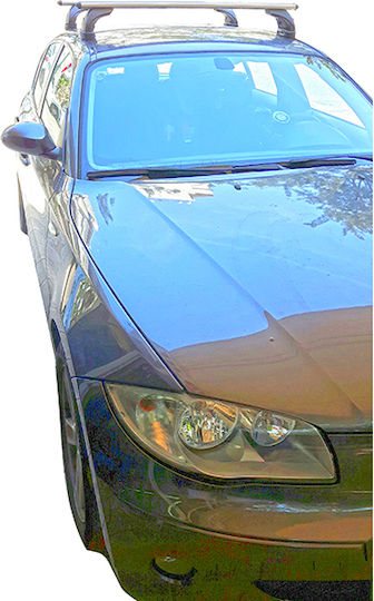 Nordrive Aluminum Car Roof Bars for BMW Series 1 5D 2004-2011 Set with Roof Rack Legs MPBMWE8702