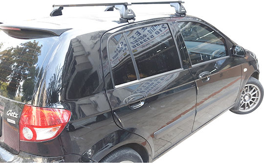Nordrive Metallic Car Roof Bars for Hyundai Getz 5D 2002-2008 Set with Roof Rack Legs M.P.HGETZ.09