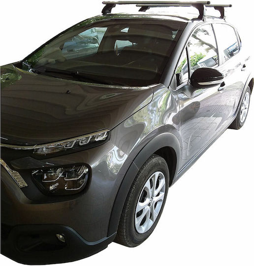 Nordrive Багажници за покрив Алуминий за Citroen C3 2016+ (с крака за покривен багажник и заключване)