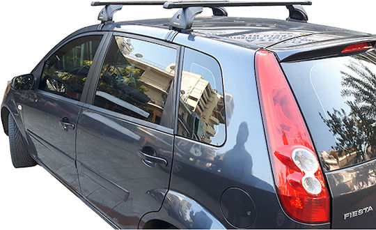 Nordrive Metallic Car Roof Bars for Ford Fiesta 5D 2002-2008 Set with Roof Rack Legs M.Parts