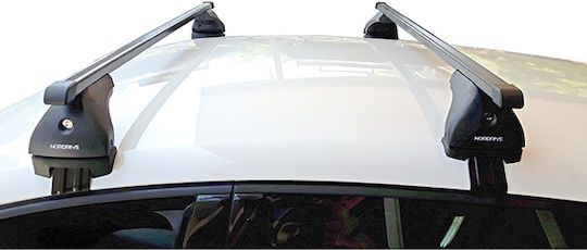 Nordrive Aluminum Car Roof Bars for Seat Leon 5D 2014+ Set with Roof Rack Legs MPSLEON13