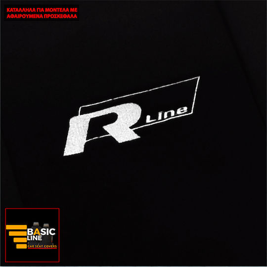 Front Car Covers 2pcs Towel Black / Gray