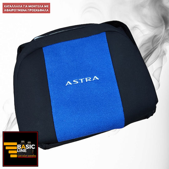 Μπροστινά Καλύμματα Αυτοκινήτου 2τμχ Πετσετέ Opel Astra Μαύρα