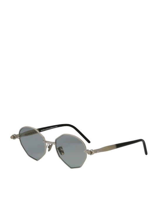 Kuboraum Maske Men's Sunglasses with Silver Metal Frame and Silver Mirror Lens
