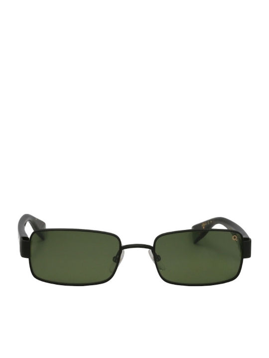 Etnia Barcelona Sunglasses Μαύρα with Metal Frame & Green Lens