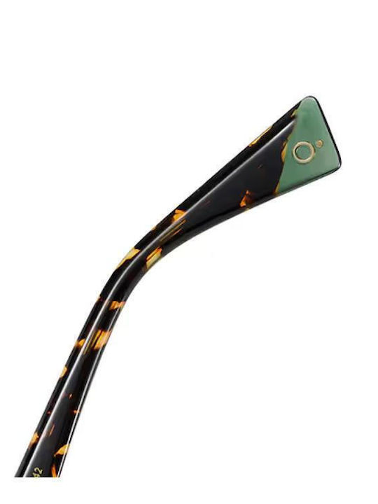 Etnia Barcelona Men's Sunglasses with Black Metal Frame and Green Lens JOEY BK