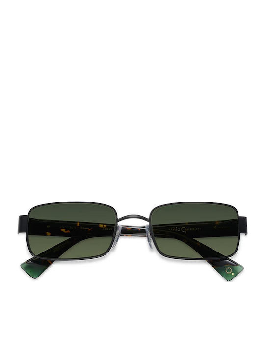 Etnia Barcelona Men's Sunglasses with Black Metal Frame and Green Lens JOEY BK