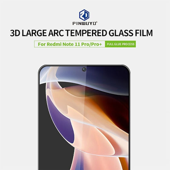 Pinwuyo 3D Full Face Tempered Glass Μαύρο (Redmi Note 11 Pro / 11 Pro+Realme 11 Pro / 11 Pro+)