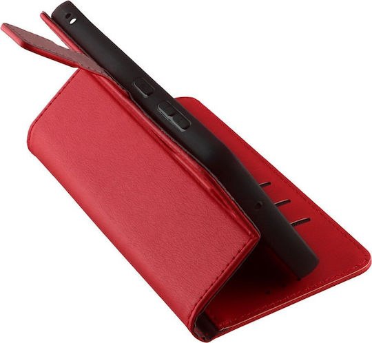 Volte-Tel Buchen Sie Synthetisches Leder / Silikon Rot (Redmi Note 14 Pro 4G)