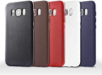 Tech-Protect Back Cover Piele artificială Negru (Galaxy S8)