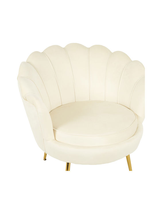 Daimon Фотьойл Кадифен White-gold 79x74x78см