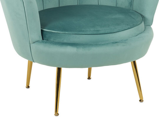 Daimon Фотьойл Кадифен Pistachio-gold 79x74x78см