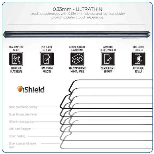 Samsung Galaxy A10 Tempered Glass Full Coverage Screen Protector with Adhesive on Entire Surface 6D Technology Arenaconceptvision Maxcell