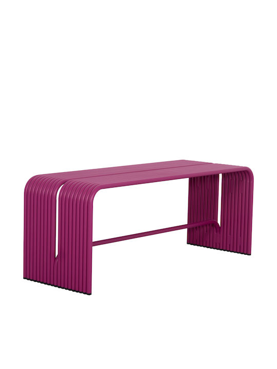 Intrepid Bench Outdoor Metal Purple 109.5x37x42cm
