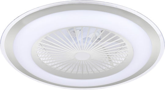 Eko Light Zephyr Deckenventilator 60cm mit Licht und Fernbedienung Silber
