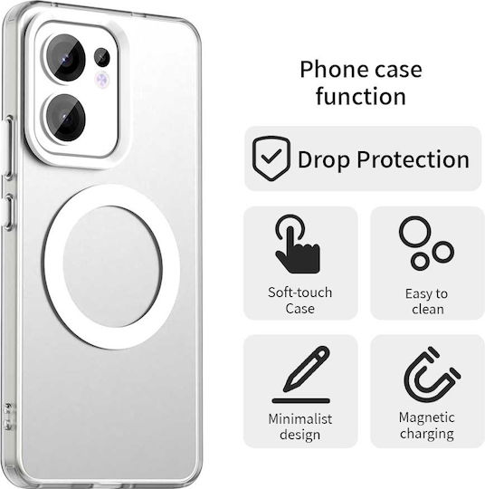 Techsuit Back Cover Silicon Alb (Oppo Reno13 F / FS)