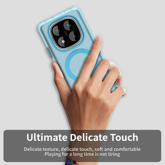 Techsuit Umschlag Rückseite Silikon Blau (Redmi Note 14 Pro 4G)