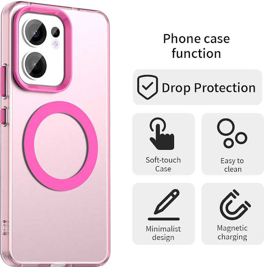 Techsuit Umschlag Rückseite Silikon Rosa (Oppo Reno13 F / FS)