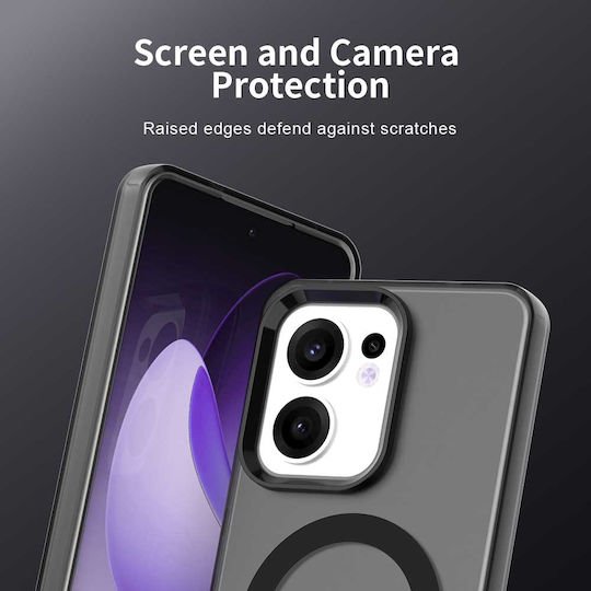Techsuit Umschlag Rückseite Silikon Schwarz (Oppo Reno13 F / FS)
