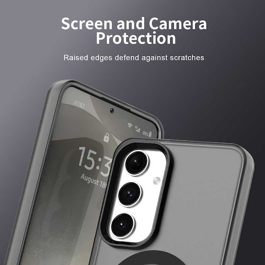 Techsuit Umschlag Rückseite Silikon Schwarz (Galaxy S24 FE)