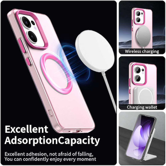 Techsuit Umschlag Rückseite Silikon Rosa (Oppo Reno13 F / FS)